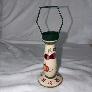 Vintage Noble Excellence Napa Valley Fruit Motif Candle Holder Base Only 80s EUC